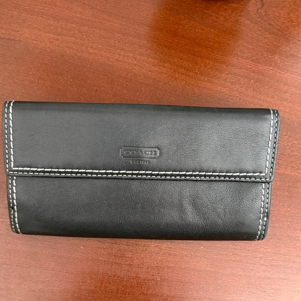 Coach Black Leather Wallet